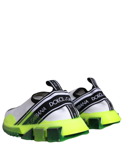 Dolce & Gabbana Slip On Sorrento Sneakers In Neon Yellow