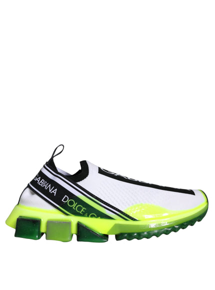 Dolce & Gabbana Slip On Sorrento Sneakers In Neon Yellow