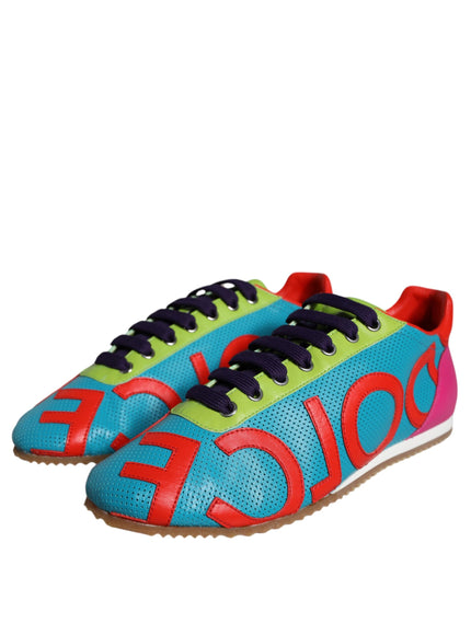 Dolce & Gabbana Vibrant Leather Logo Sneakers