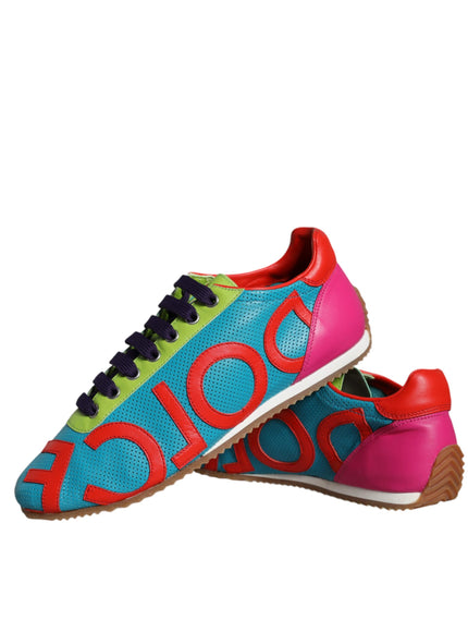 Dolce & Gabbana Vibrant Leather Logo Sneakers