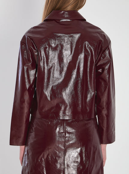 Self Portrait Leather Cropped Jacket