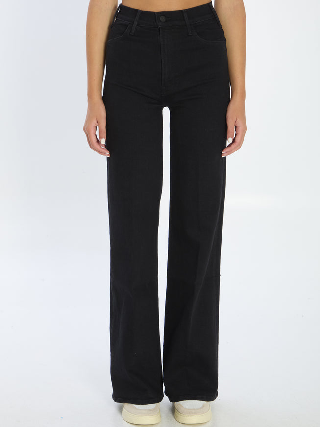 Mother The Hustler Roller Sneak Denim Jeans Black