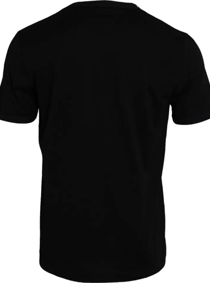 Dolce & Gabbana Black Cotton Round Neck T-shirt