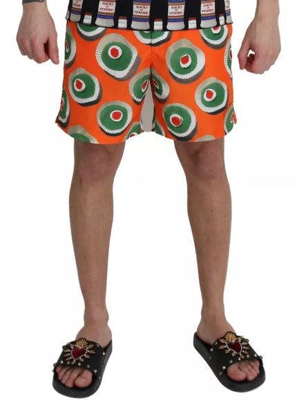 Dolce & Gabbana Men's Orange Cupcake Swim Shorts