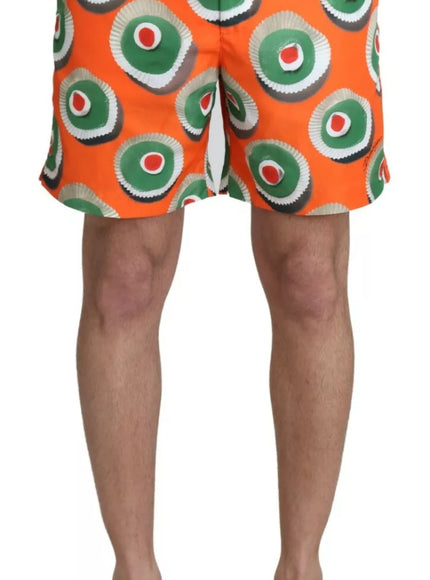 Dolce & Gabbana Men's Orange Cupcake Swim Shorts