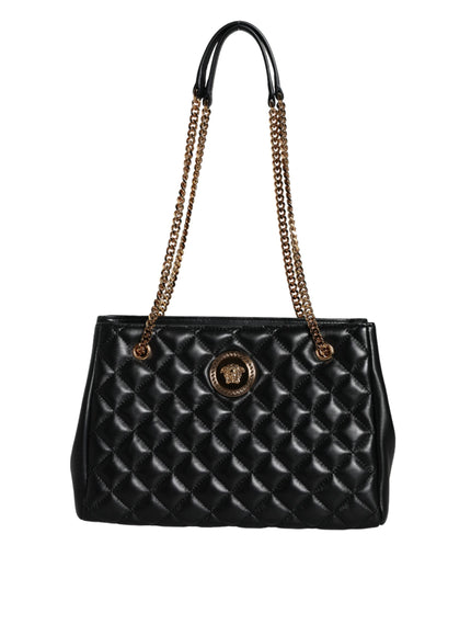 Versace Nappa Quilted Medusa Chain Shoulder Bag