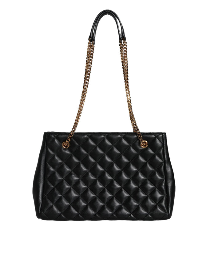 Versace Nappa Quilted Medusa Chain Shoulder Bag