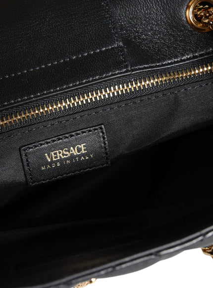 Versace Nappa Quilted Medusa Chain Shoulder Bag