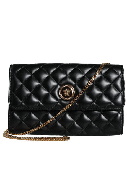 Versace La Medusa Quilted Leather Shoulder Bag