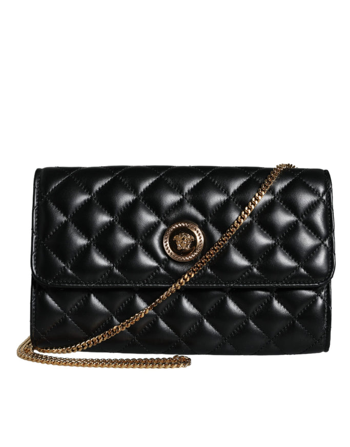 Versace La Medusa Quilted Leather Shoulder Bag