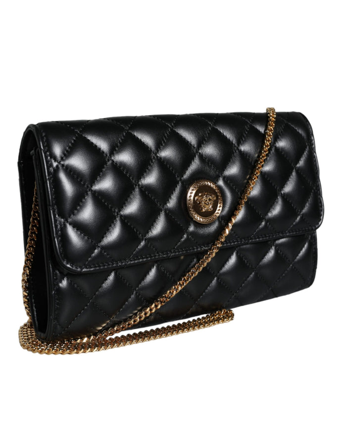 Versace La Medusa Quilted Leather Shoulder Bag