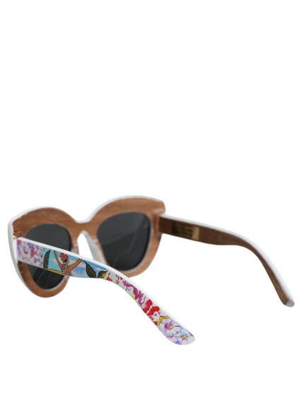 Dolce & Gabbana Multicolor Wood Crystal Sunglasses