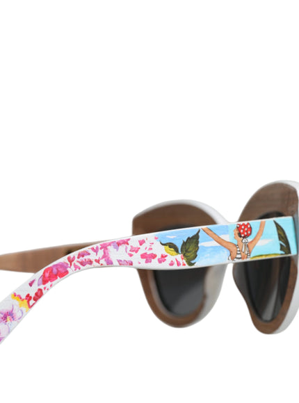 Dolce & Gabbana Multicolor Wood Crystal Sunglasses