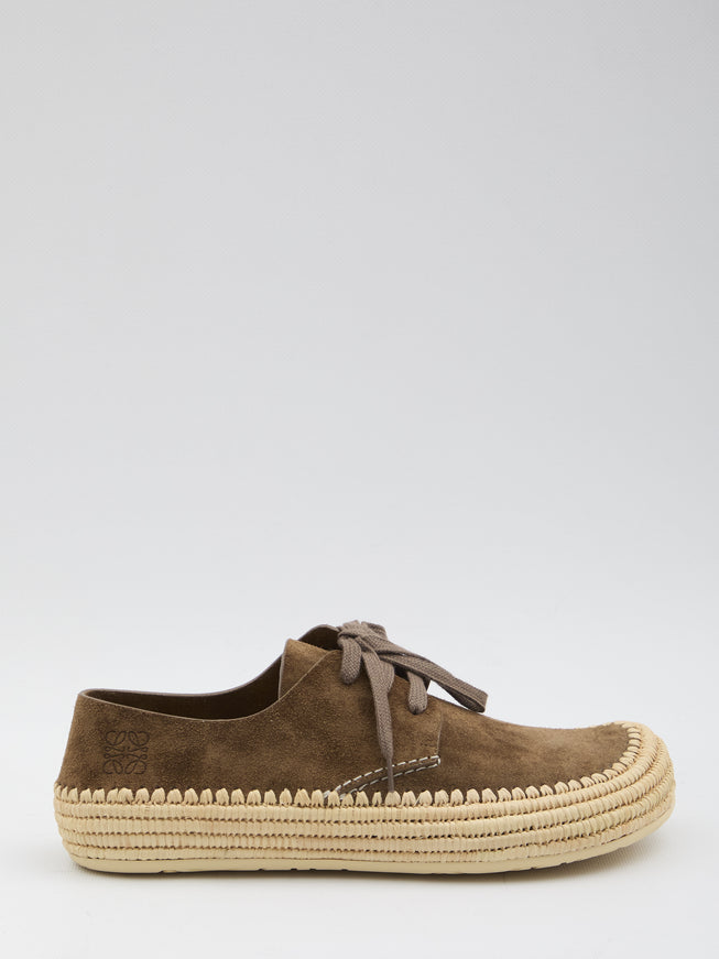Loewe Rio Lace Up Shoes Brown