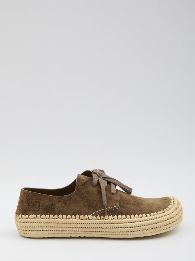 Loewe Rio Lace Up Shoes Brown