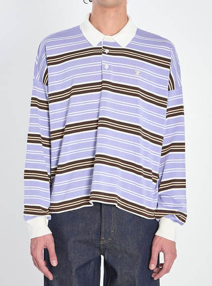 Celine Long-sleeve Polo Shirt Purple
