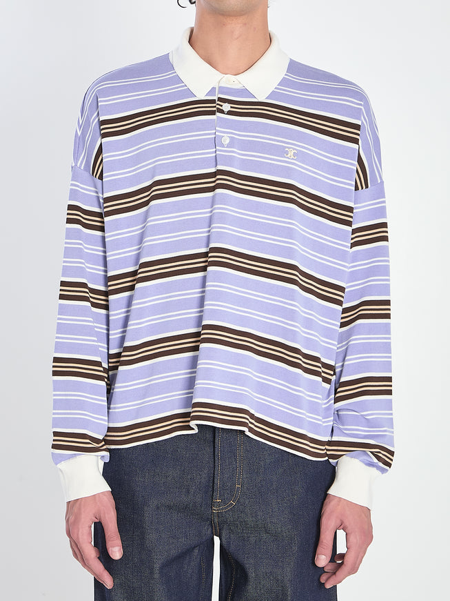 Celine Long-sleeve Polo Shirt Purple