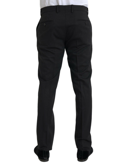 Dolce & Gabbana black wool skinny dress pants back view