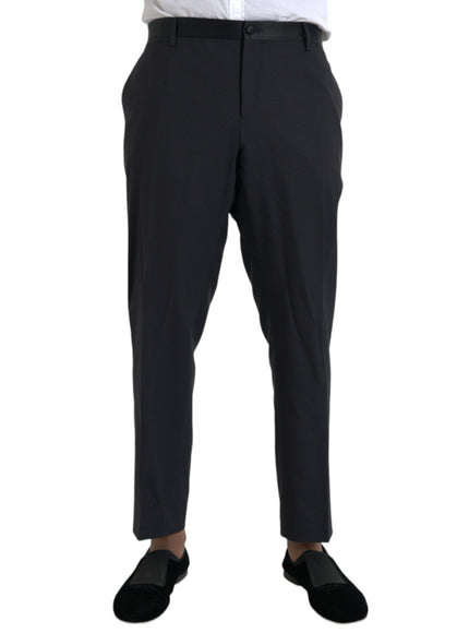 Dolce & Gabbana blue wool skinny dress pants front view