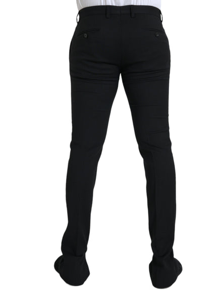 Dolce & Gabbana black wool stretch skinny pants back view