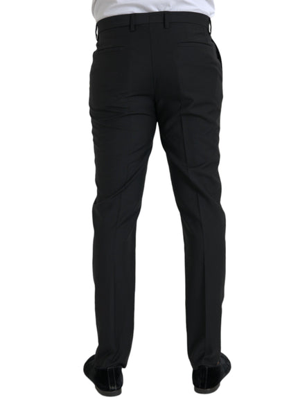 Dolce & Gabbana black wool skinny dress pants back view