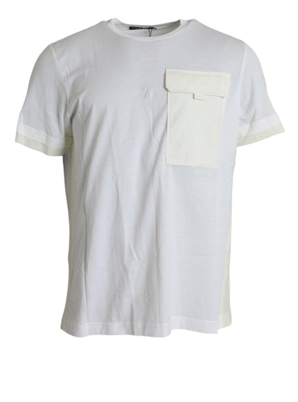 Dolce & Gabbana White Cotton Pocket Short Sleeves T-shirt - Ellie Belle