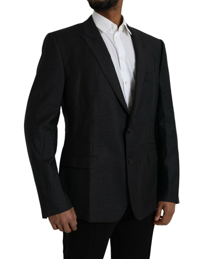 Dolce & Gabbana black wool blazer angled view