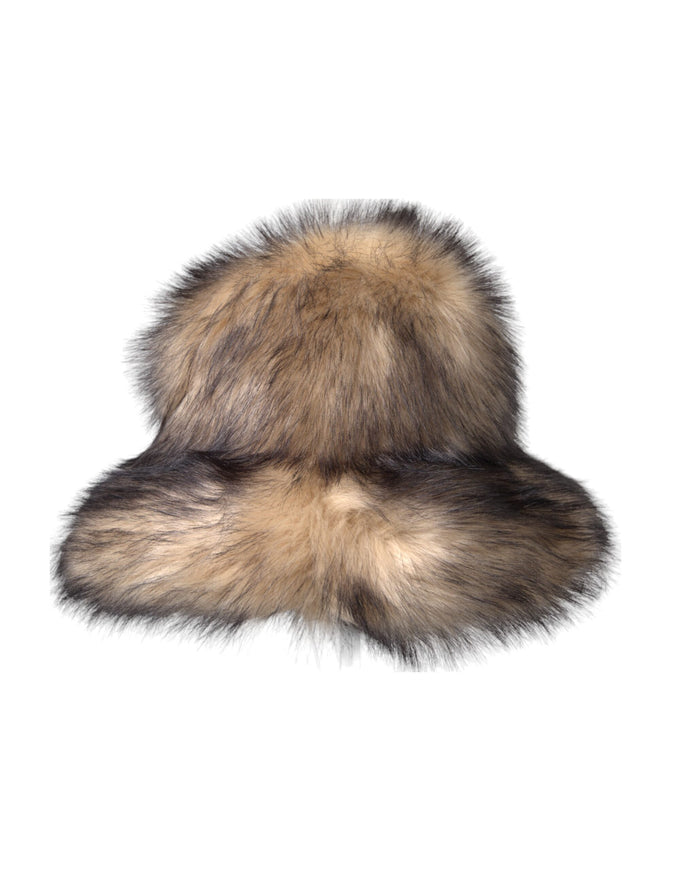 a fur hat on a white background