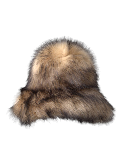 a fur hat on a white background