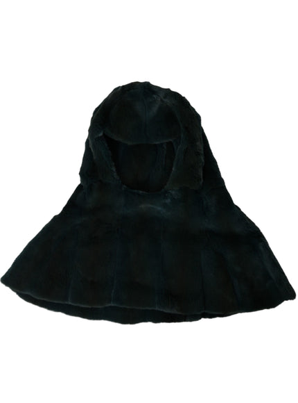 a black cape with a hood on it