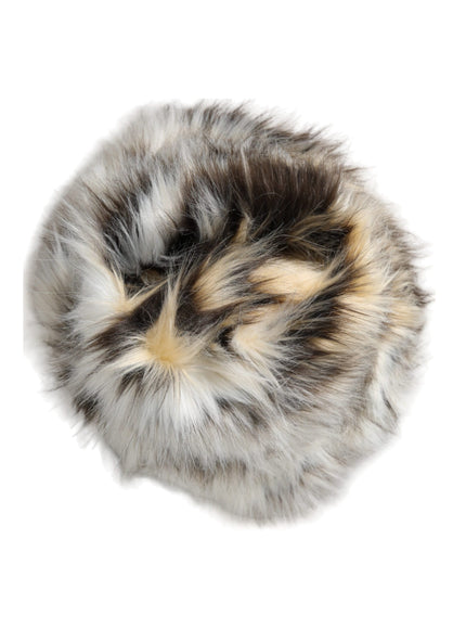 a close up of a fur ball on a white background