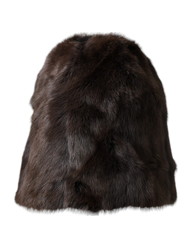 a close up of a fur hat on a white background