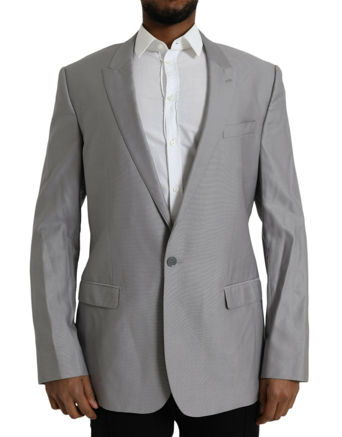 Dolce & Gabbana gray wool blazer front view