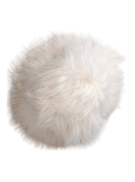 a white fur ball on a white background