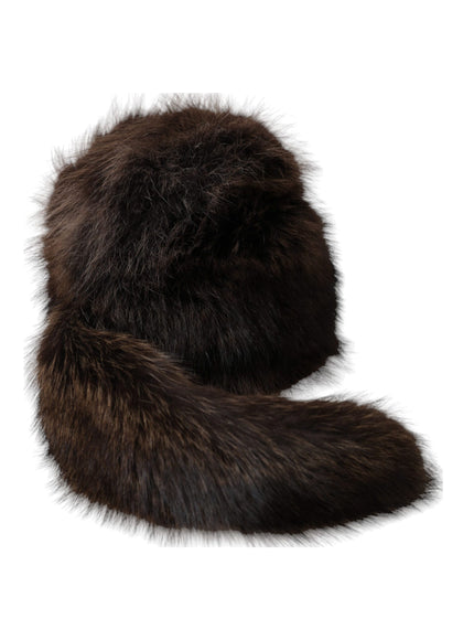 a fur hat is shown on a white background