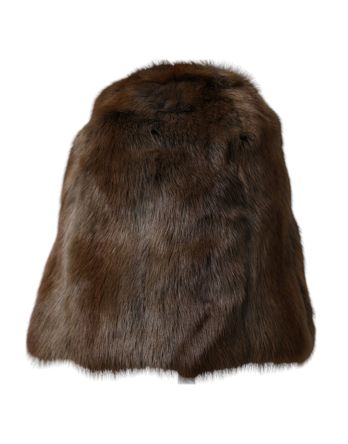 a close up of a fur hat on a white background