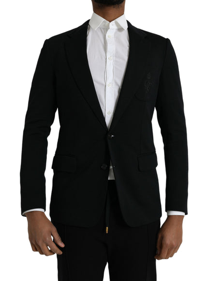 Dolce & Gabbana black wool suit front view