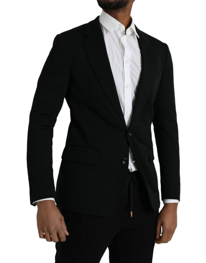 Dolce & Gabbana black wool suit side view