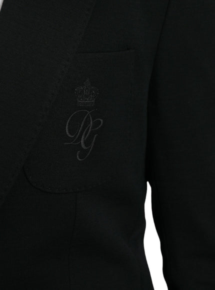 Dolce & Gabbana logo on black suit pocket