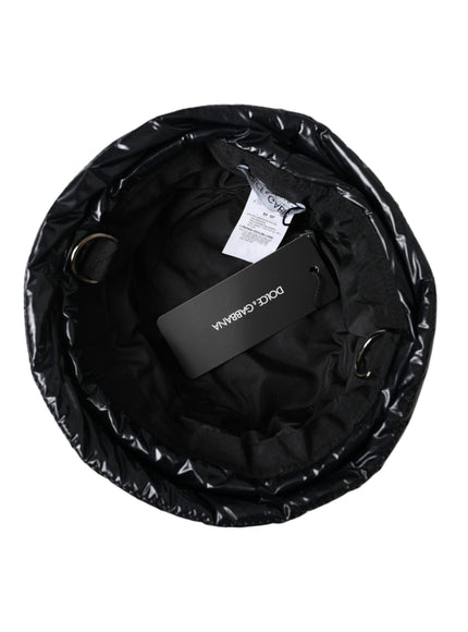 a black bag with a tag on it