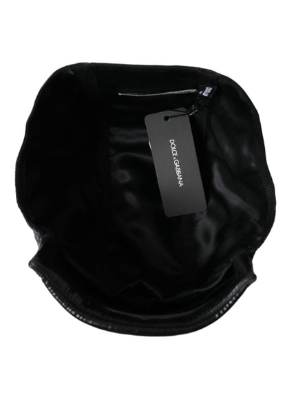 a black hat with a tag on it