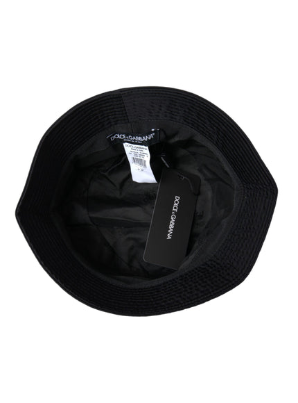 a black hat with a tag on it