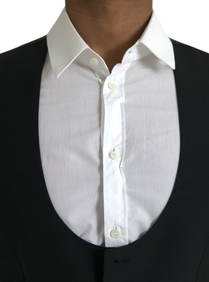 Close-up of collar and buttons on waistcoat