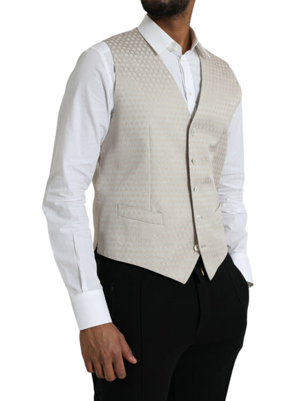 Dolce & Gabbana off white waistcoat side view