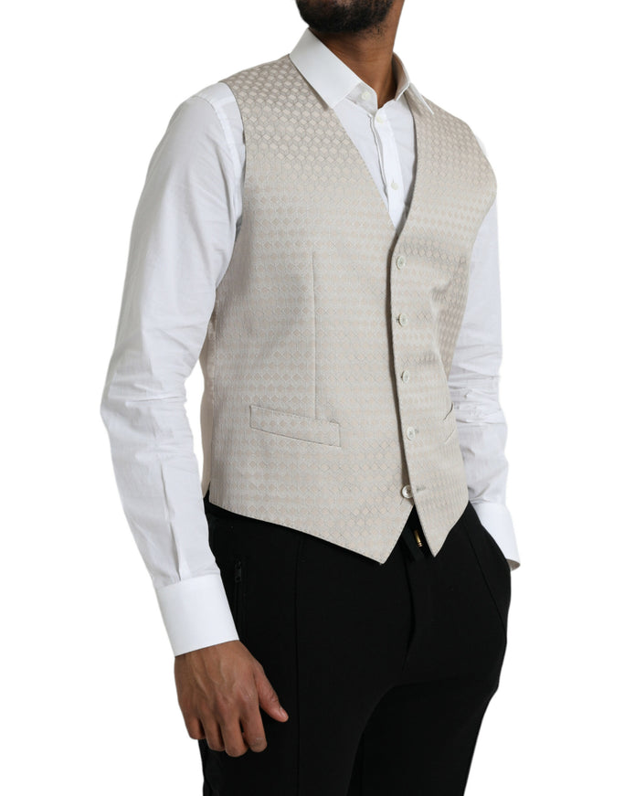 Dolce & Gabbana off white waistcoat side view