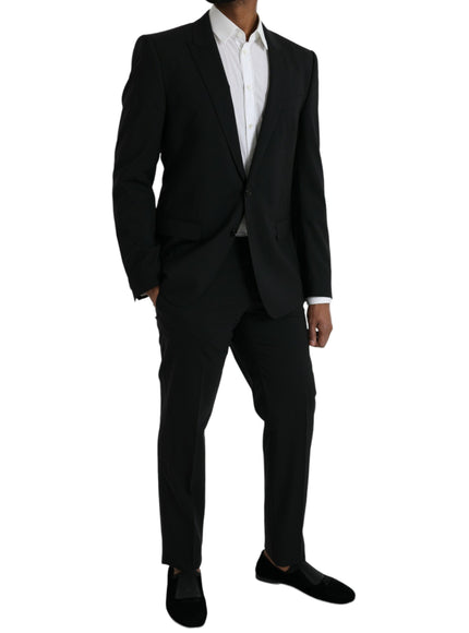 Dolce & Gabbana black wool suit side view