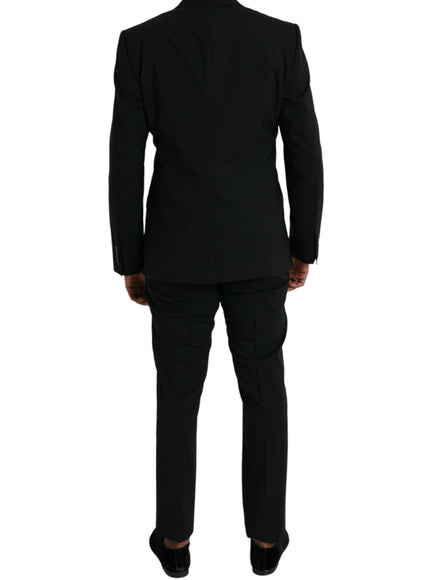 Dolce & Gabbana black wool suit back view