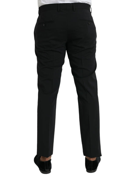 Dolce & Gabbana black wool suit pants back