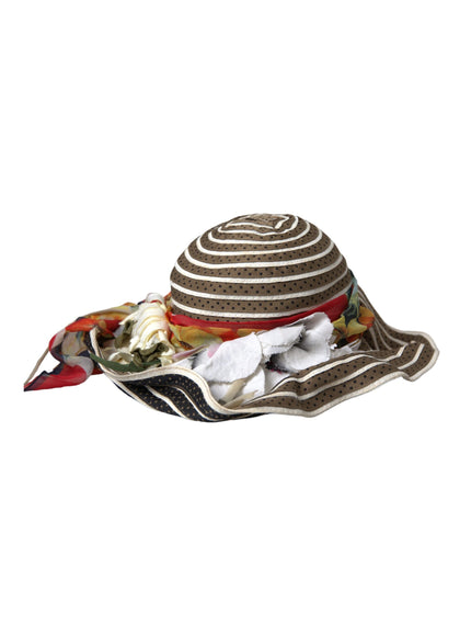 a woman's hat with a scarf around it