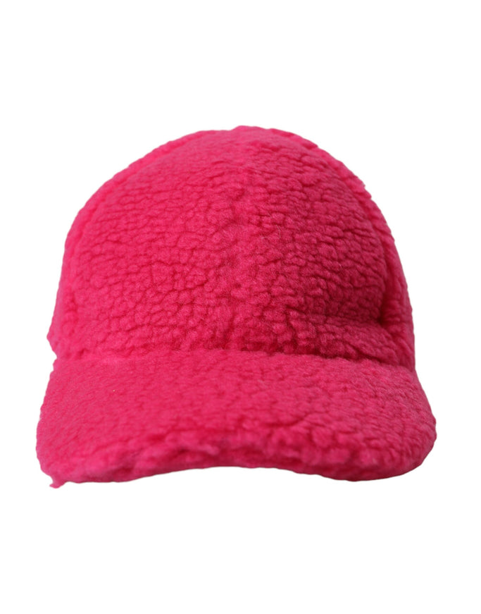 a pink hat is shown against a white background